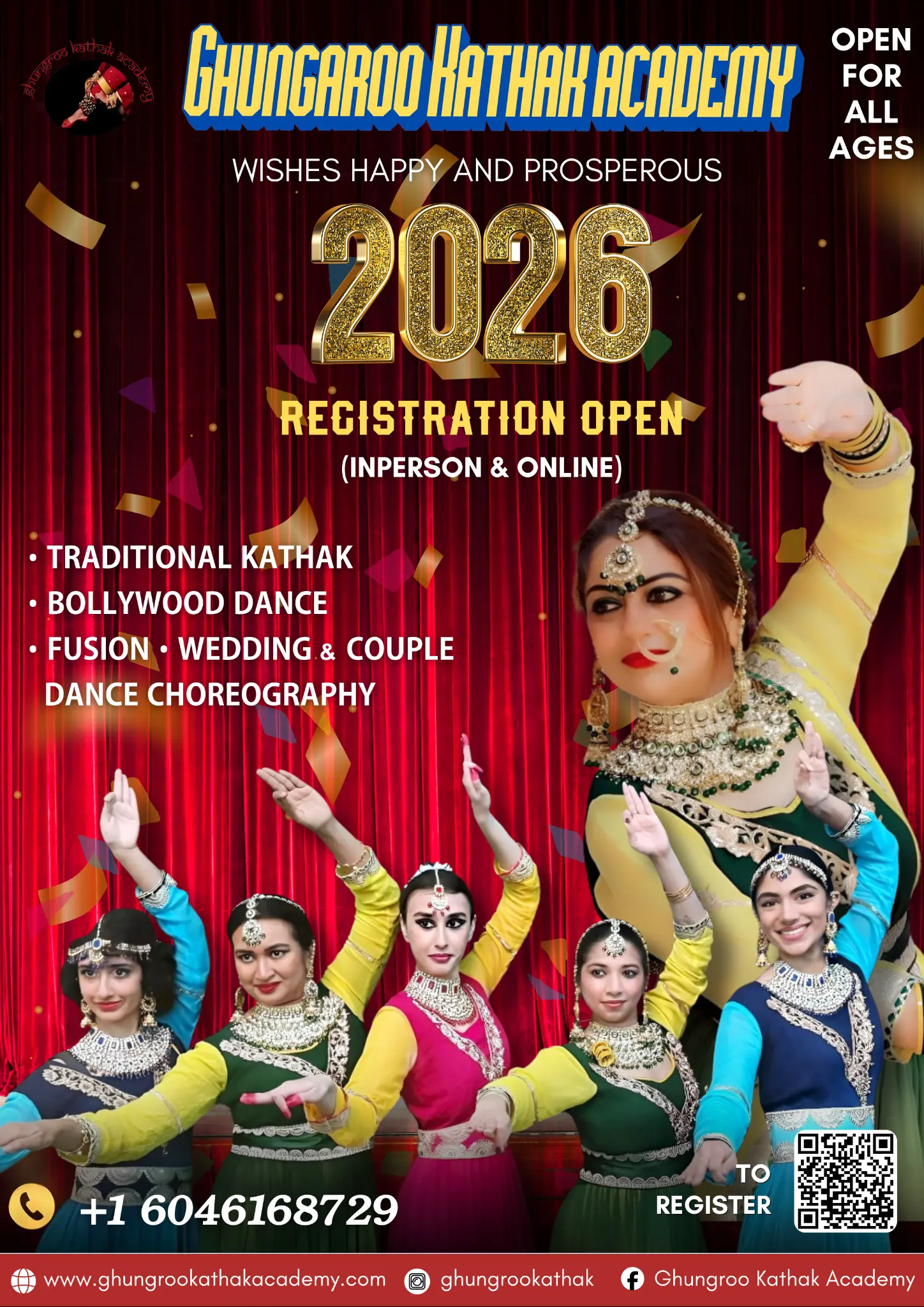 Ghungroo Kathak Academy – 2026 Registration Open