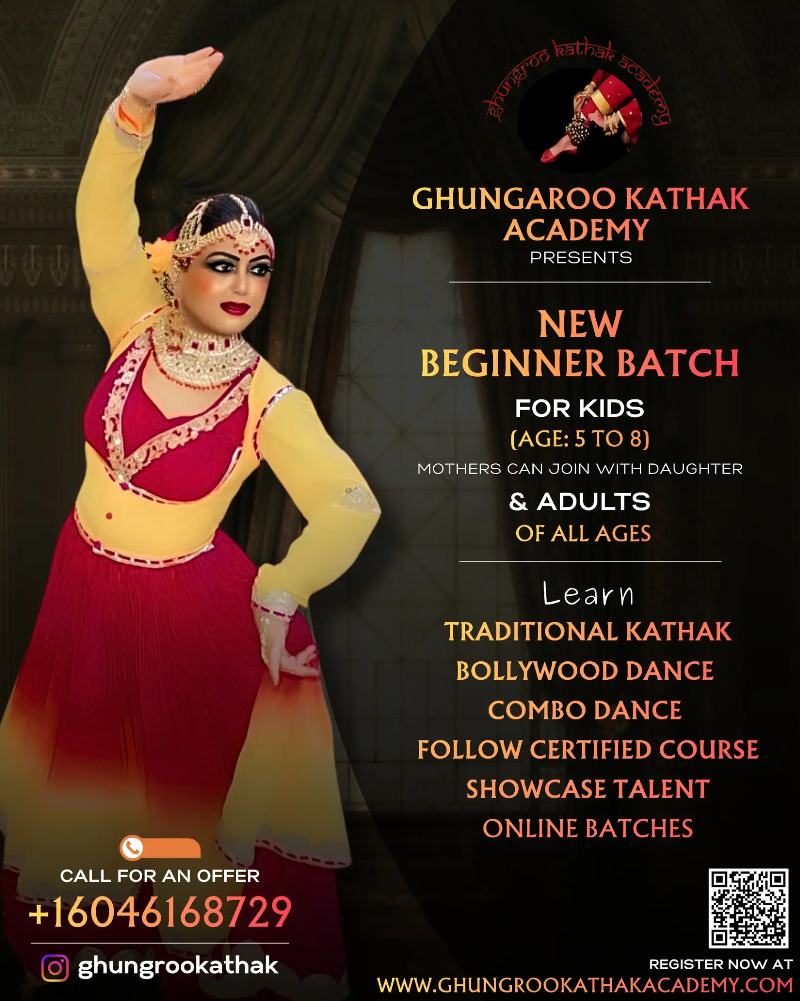 Ghungroo Kathak Academy – New Beginner Batch